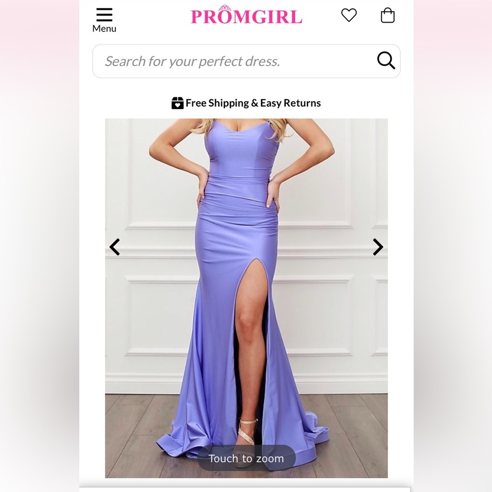 Elegant Lavender Evening Gown